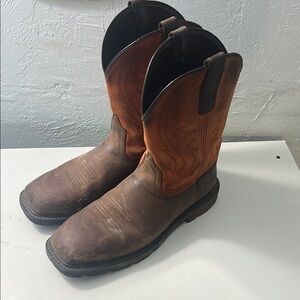 Ariat Men's Brown and Orange Western Boots size 10D